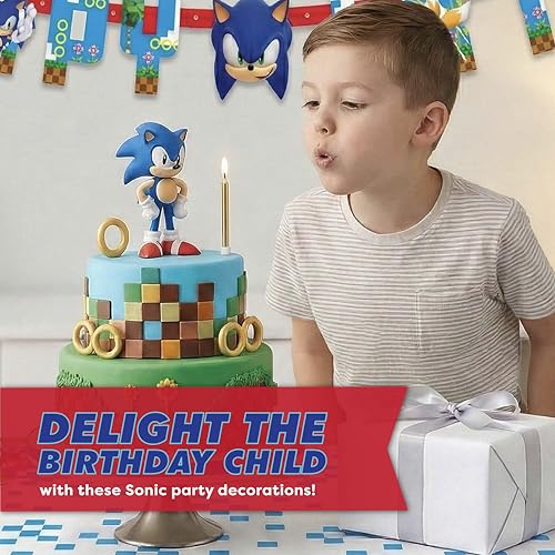Sonic Birthday Party Decorations Banner & Table Cloth Set