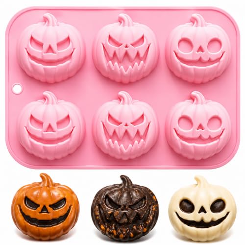 Halloween Pumpkin Silicone Mold Non-Stick Jack-O-Lantern Baking Mold