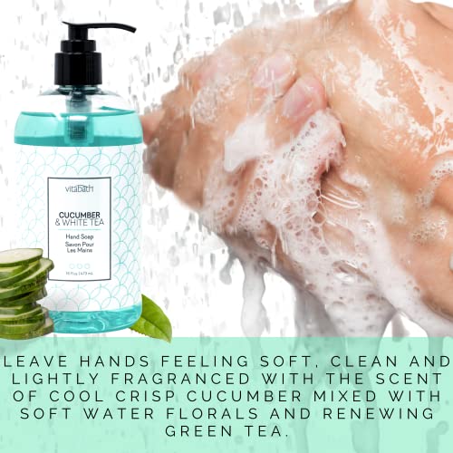 Cucumber & White Tea Hand Soap - Moisturizing Liquid Hand Wash, 16 oz