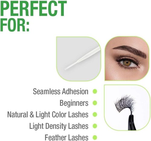 DUO Brush-On Clear Lash Glue –Waterproof Strip Lash Adhesive with Vitamins A, C & E, Long Lasting Eyelash Glue, 0.18 oz, (Pack of 2)