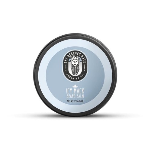The Bearded Mack Beard Balm - Icy Mack - Eucalyptus, Peppermint, & Tea Tree - Ultra Nourishing Beard Conditioning and Styling - Firm Hold - 2oz