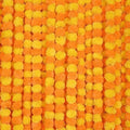 Artificial Marigold Garland for Decoration - Yellow & Mango, 5 Feet