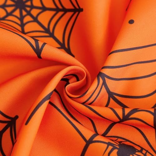 Orange Rectangular Halloween Tablecloth 60 x 102 Inch Waterproof Washable Decor