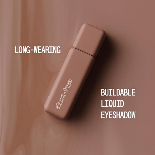About-Face Matte Fluid Eye Paint - High-Pigment Liquid Eyeshadow, Long-Lasting, Vegan & Cruelty-Free | Soft Brown