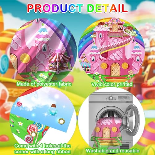 Candyland Birthday Decorations Backdrop - 72x48 Inch Variation of This Listing
