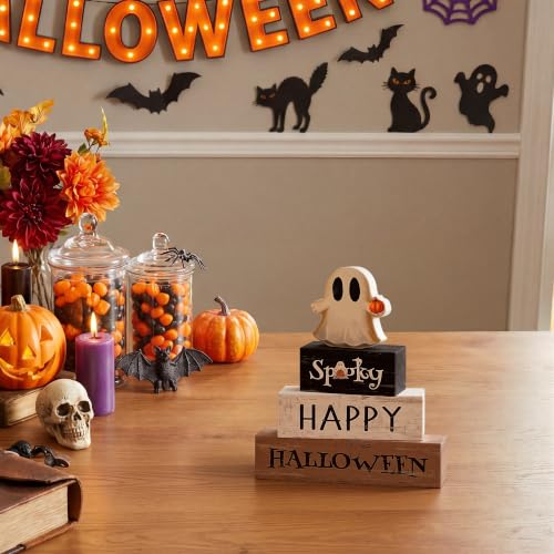 Halloween Ghost Wooden Block Decor Set - Spooky Pumpkin & Ghost Signs - Variation of THIS listing