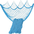 Skyblue Fish Net Decoration for Party Wall Decor 79x59in - Handmade Nautical Style