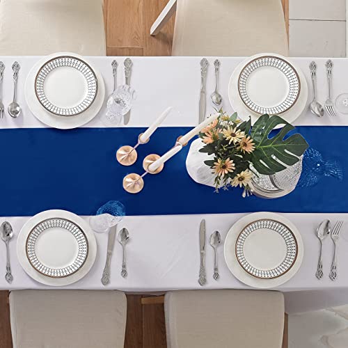 Royal Blue Satin Table Runner 12x108 Inches 24 Pack for Weddings & Events