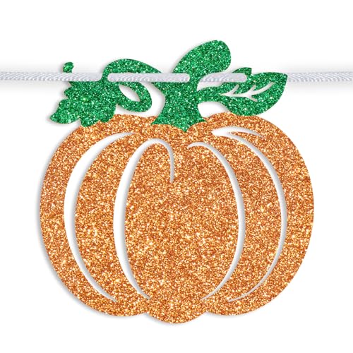 Fall Pumpkin Half Way to One Banner - Baby Shower & Birthday Decorations
