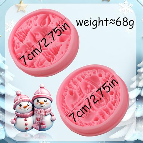 Christmas Silicone Mold Set - Snowman & Elk Cake Decorations I-266