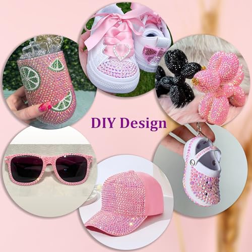 Resin Jelly Rhinestones for Crafts with B7000 Glue - Light Pink AB Flatback Gems, 2 Boxes
