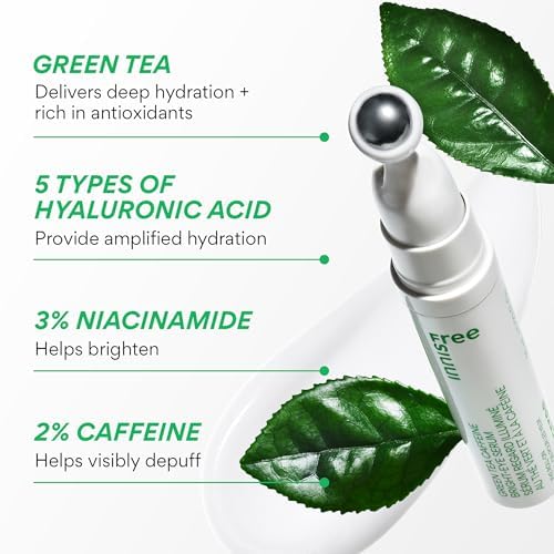 Innisfree Green Tea Eye Serum - Caffeine Depuffing & Hydrating Roll-On with Niacinamide