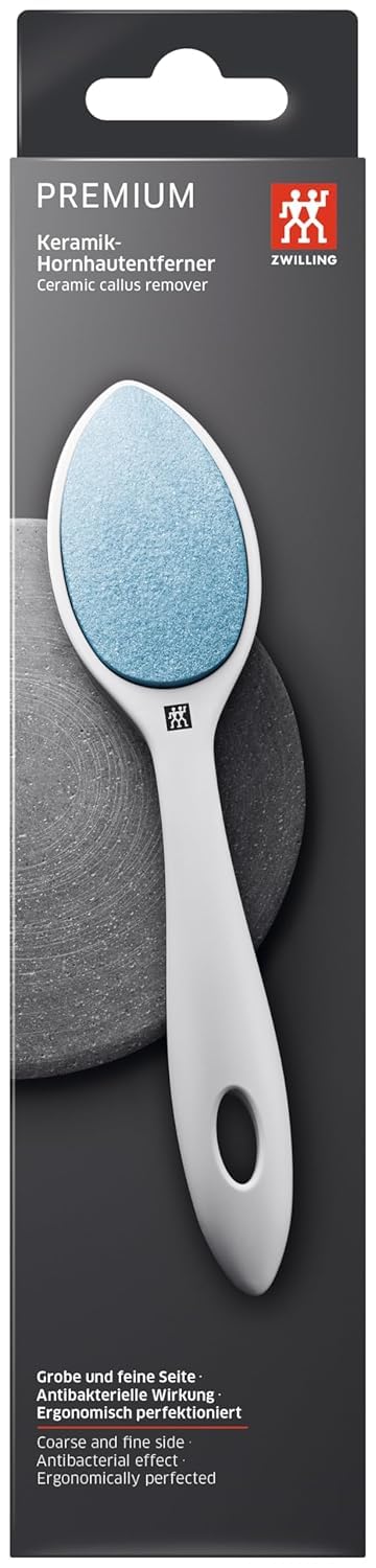 ZWILLING TWINOX Callus Remover, Premium Callus Plane Callus Rasp, Ceramic Stone, White