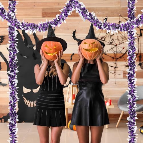Ghost Tinsel Garland 20FT Halloween Decor - Ghost Variation