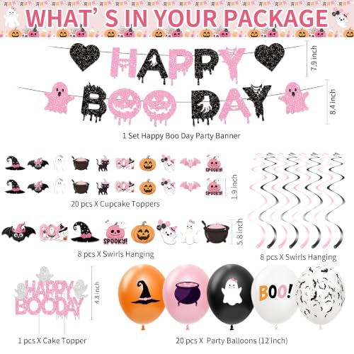 Pink Halloween Party Decorations Set for Girls - Serves 24
