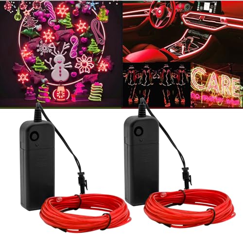 Ourbest 5M Red LED Strip Lights 5in1 Neon EL Wire for Cosplay Party Costume Decoration - Variation of THIS listing