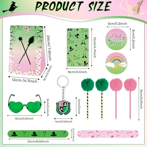 Party Favor Set 84pcs Witch Theme Celebration Supplies with Notepads Pens Sunglasses