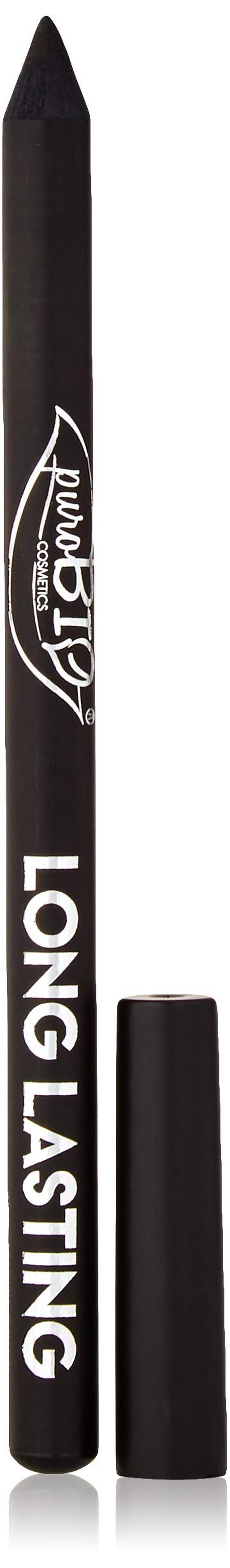 PuroBIO Certified ORGANIC High-pigmented and Long-Lasting Extra Black Eyeliner. Made with Coconut, Jojoba, Avocado, Baobab Oil, Vitamin E. ORGANIC.VEGAN. CRUELTY-FREE.NICKEL TESTED, MADE IN ITALY