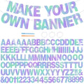 Rainbow Purple Double-Sided DIY Letter Banner for Party Decorations - 116 PCS
