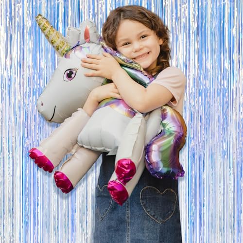 Iridescent Foil Fringe Curtain Backdrop for Parties - 39.4"w x 78.7"l, Pack of 20 - Pink Theme