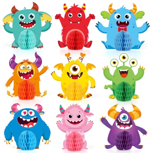 Monster Honeycomb Centerpieces Set - Monster Party Decorations - Variation of THIS listing