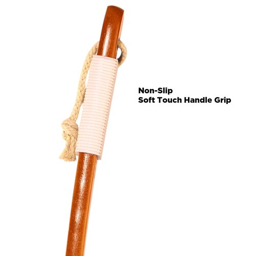 ICANdOIT-17.71Inch Natural Boar Bristles Anti-Slip Curved Long Handle Bath Brush,Bent Handle Shower Scrubber for Exfoliating,Shower Back Brush
