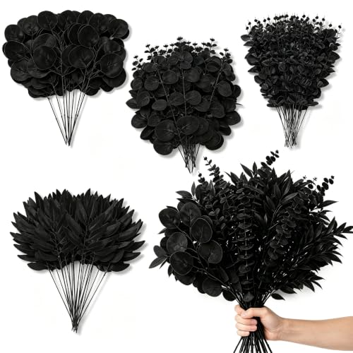 Artificial Eucalyptus Stems 100PCS Bulk Set - Faux Greenery for DIY Floral Arrangements & Home Decor