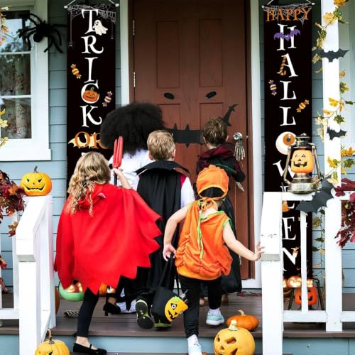 Halloween Door Banner Indoor Outdoor Decorations 71x12 Inches - Festive Halloween Decor