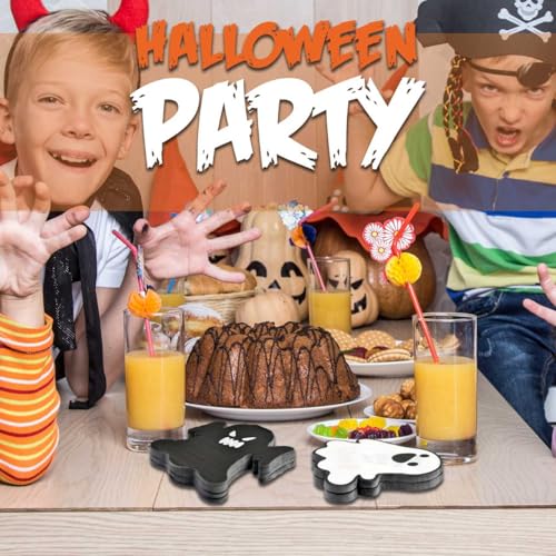 Halloween Ghost Napkins - 80 Pack Disposable Spooky Party Paper Napkins