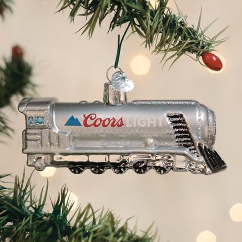 Old World Christmas Coors Light Chill Train Glass Ornament - Holiday Beer Collection
