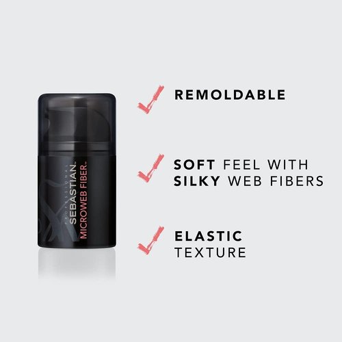 Sebastian Professional Hair Styling Set - Sleek & Slick Cocktail Dark Oil 3.2 oz + Microweb Fiber 1.5 oz | Nourishing & Flexible Texture