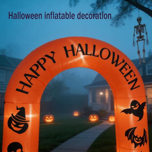 7.5FT Halloween Inflatable Archway with LED Lights - Weatherproof Outdoor Decor