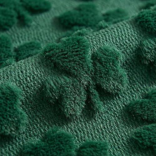 Green Plush Faux Fur Lucky Clover Table Runner - 13x36 Inch Seasonal Decor