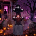 6ft Halloween Scary Swinging Outdoor Decoration with Eerie Twins Dolls