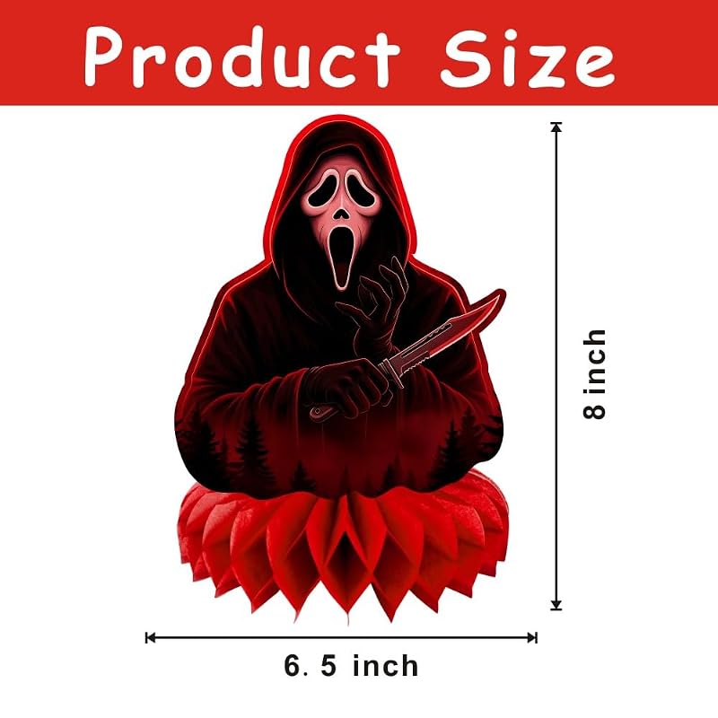 8Pcs Scream Honeycomb Table Centerpieces Kids Party Decorations