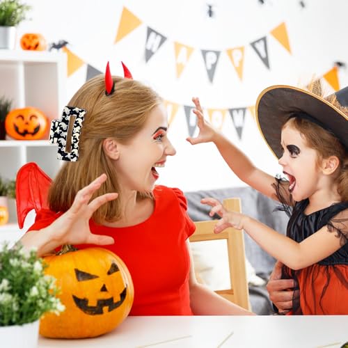 Halloween Hair Claw Clips - Ghost, Witch Hat & Bat Design, Strong Hold, Party Accessories - Halloween-C
