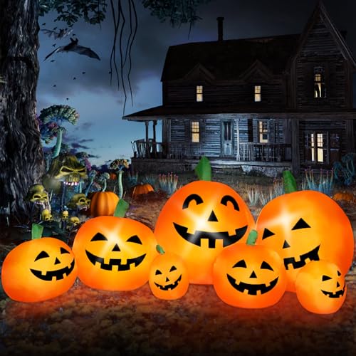 OZMI 7.5ft Halloween Inflatable Pumpkins Family Yard Decor Outdoor