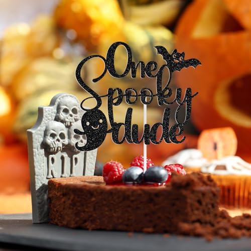 Halloween First Birthday Cake Topper Ghost Bat Ghouls Party Decorations