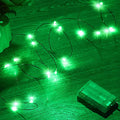 Battery Operated Fairy Lights 16 Pack - Green Copper Wire Starry String Lights for Bedroom Xmas Parties