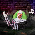 Halloween Animatronic Groundbreaker Clown Outdoor Decor - Scary Talking Motion-Activated with Lighted Eyes