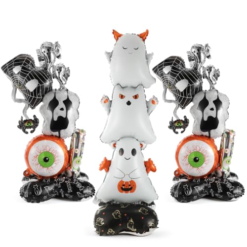 3pcs Halloween Ghost Foil Balloons - Spooky Party Decorations