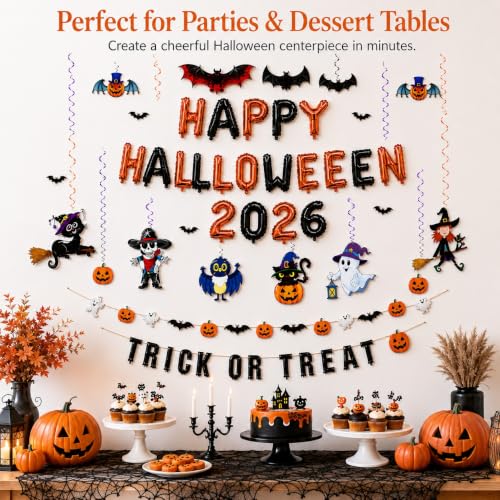 Halloween Party Decorations Kit with Banners and Balloons - Spooky Holiday Decor