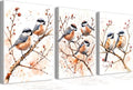 Bird Wall Art Canvas Painting - Cute Watercolor Bird on Branch, 16x12 Inch - Variation of THIS listing