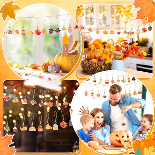 AUGSUN Fall Tree Ornaments Set - Mini Autumn Decorations for Small Tree, 36 pcs, Fall Style