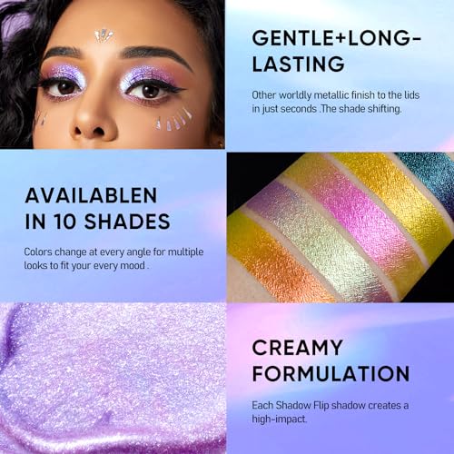 Liquid Multichrome Glitter Eyeshadow Set - 3 Colors, Long Lasting, Vegan & Cruelty-Free - Variation #1+5+6
