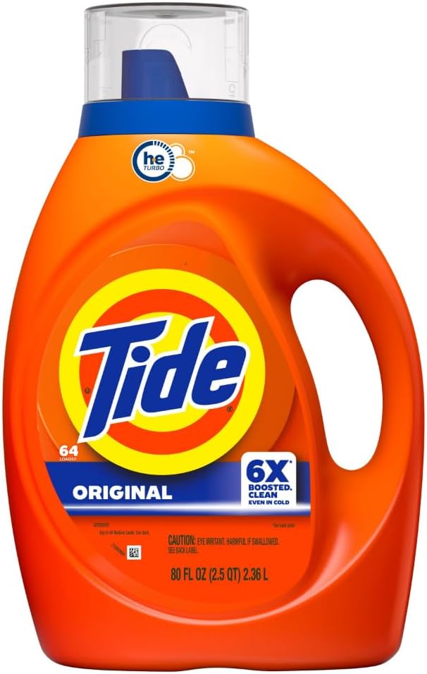 Tide Liquid Laundry Detergent - Original Scent | 64 Loads | 80 FL OZ | Effective on All Stains