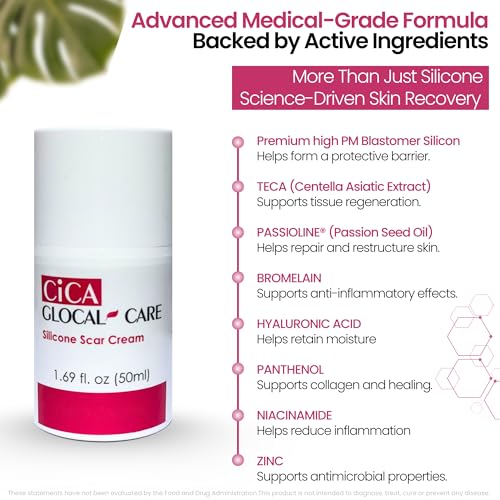 CICA Silicone Scar Cream for Scar & Stretch Mark Removal - 50ml