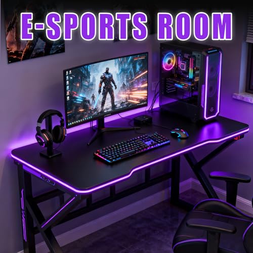 Purple LED Strip Lights 20Ft with Dimming Button - RGB Rope Lights for Decoration, Party, Cabinets