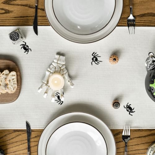 Halloween Table Runner 13x90 Inches Beige Polyester Home Party Decor