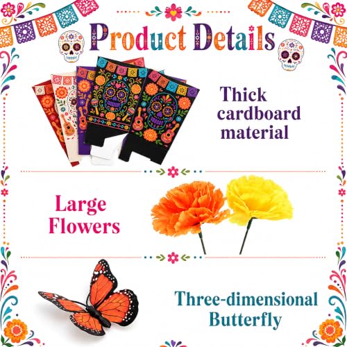 Day of the Dead Fiesta Centerpiece Set - Sugar Skull & Marigold Decor